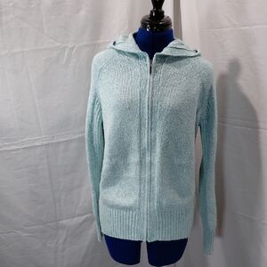 Cozy Women's Blue Zip-Up Cardigan